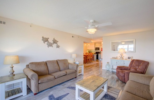Sneads Ferry Condo | Oceanfront condo with elevator, private beach, ocean view, community pool, grill