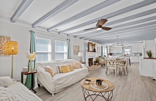 Atlantic Beach House | Oceanside Haven:- Home Steps to Beach w/Massive 2 Story Deck & Hot Tub!