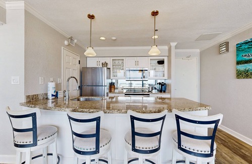 Galveston Condo | Oceanview condo with pools, hot tubs, sauna, and two balconies