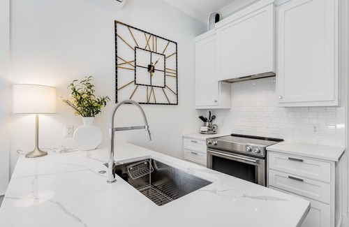 Old Village House | Old Village home with chic furnishings, chef's kitchen, patio, W/D, & central AC