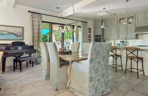 Chandler House | Olive Treeside, a luxury oasis with a pool, pizza oven, grill, fireplace