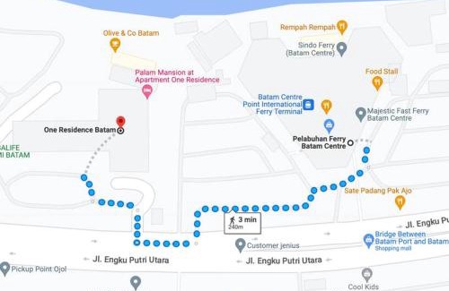 Batam Apartment | One Residence Apartment 2BR with Sea View near Batam Centre Ferry Terminal