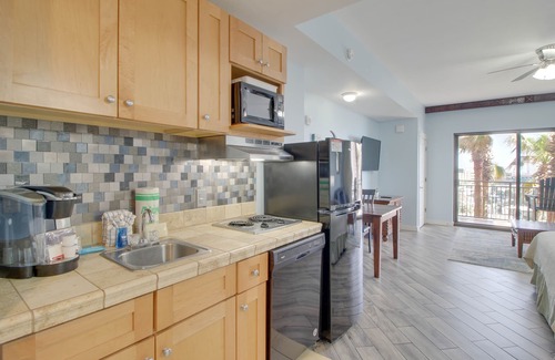 Panama City Beach Condo | Origin 633: Gulf-View Studio w/Palm-Shaded Balcony!