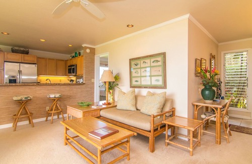 Princeville Condo | Pali Ke Kua #118: Ocean views from every room and gorgeous Bali Hai sunset!