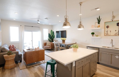 Washington Fields House | Palm Springs Heaven With Fire Pit and Game Table | Modern Desert Gem Townhome with Pool