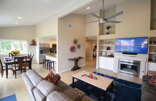 Palm Desert Condo | Palm Valley Country Club, remodeled 1647 SF, 3BD, 2BA on 18th tee, w/golf cart