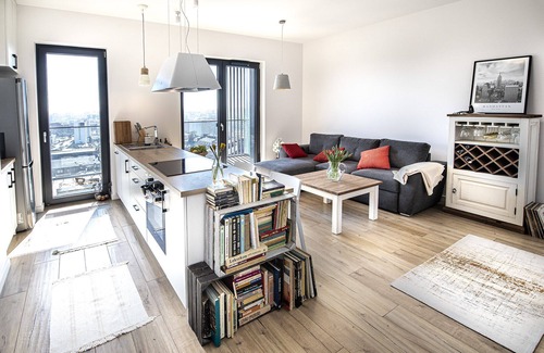 Katowice Apartment | Panorama Penthouse AC 100m2 city center