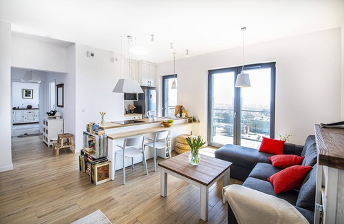 Katowice Apartment | Panorama Penthouse AC 100m2 city center