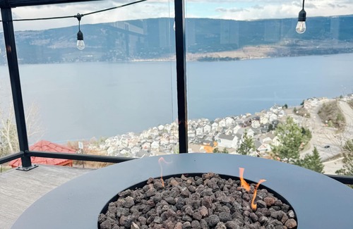 Central Okanagan Cabin | Panoramic Lakeview cabin w/fire table and private hot tub at LaCasa Resort