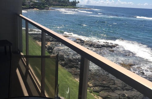 Poipu Condo | Panoramic Oceanfront View, Condo with Air Conditioning and Large Lanai