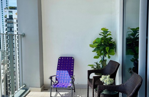 Tran Phu Beach Apartment | Panoramic sea-view 63 sqm apartment in centre with big balcony, gym and pools