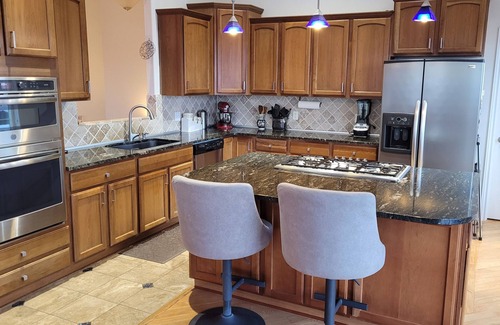 Anchorage House | Panoramic Views! Office space! Sauna! Private 1 acre, near trails.
