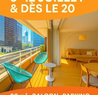 Puteaux Apartment | Paris à 10 mn en métro Appt 1 ch, parking, Balcon