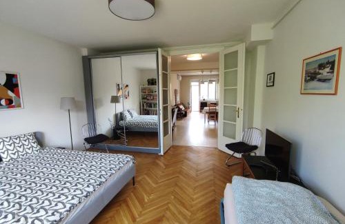 Ferencvaros Apartment | Park view, close to river, AC, Bauhaus vibe, 2 balconies