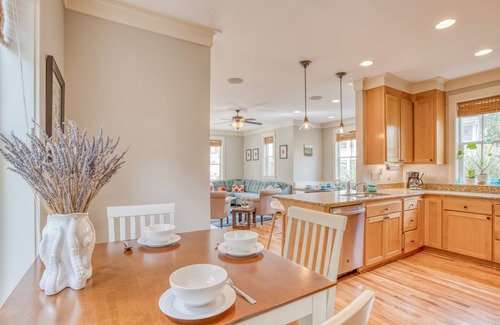 Olivia Beach House | Parkside Home, 2 Blocks to Beach, with Kids Game Room, Hot Tub and Master Suite!