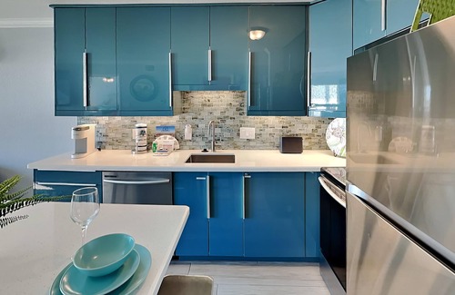 Galveston Condo | Parrot Paradise | Luxury Coastal Condo + Gorgeous Sunset Views!