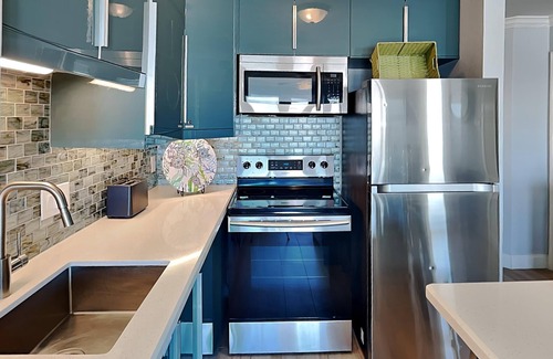Galveston Condo | Parrot Paradise | Luxury Coastal Condo + Gorgeous Sunset Views!