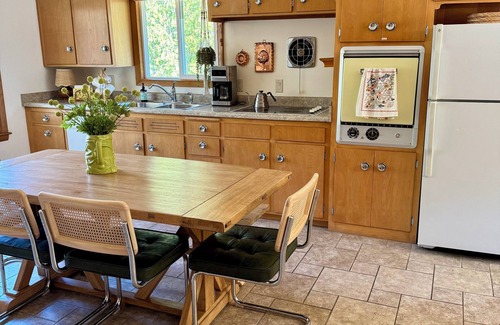 Fish Creek House | Peaceful, Cozy, Clean, Fun Mid-Century Stay! Backyard Oasis Waterfall, Fireplace