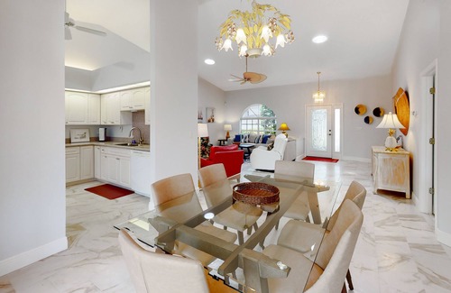 Crown Pointe House | Peaceful home with pool, patio, lanai, TV & fitness room - snowbird-friendly