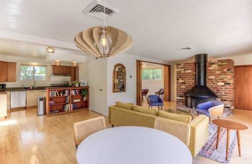 Blenman-Elm House | Peaceful Mid-Century Retreat with Pool and Hot Tub