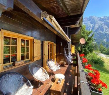 Chamoson Ski Chalet | Peaceful Mountain Chalet for 4, with Garden, Games & BBQ