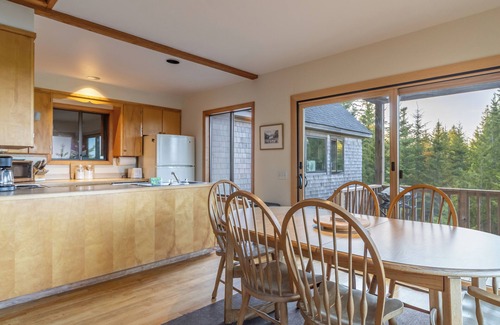 Southwest Harbor House | Peaceful private woodland home, open and airy, with ocean views and fire pit