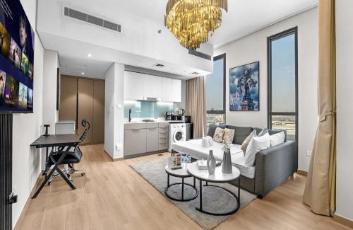 Dubai Production City Apartment | Peaceful Studio Midtown 20 mins to Expo City by Vibel