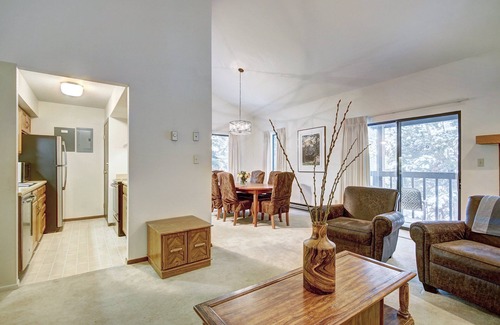 Frisco Condo | Peak One 206: Cozy 2BR condo in Frisco with wooded view, sleeps 5—comfort in every stay.