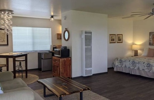 Morro Bay Apartment | PEEK BAY/OCEAN VIEWS! WALK TO ALL!-500 sq.ft. King bed, full bath, Dog Friendly!