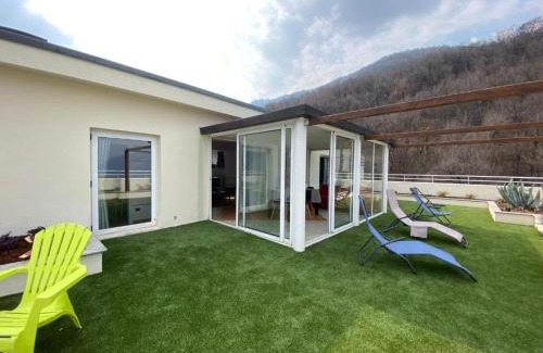 Valbrona Apartment | Penthouse with Big Terrace in Residence with Pool