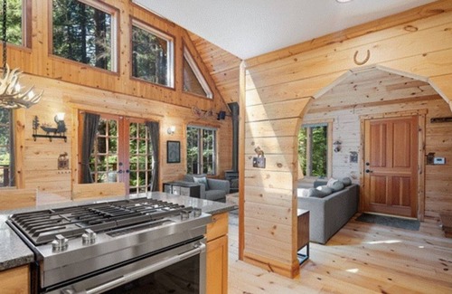 Glacier Cabin | Perfect chalet accommodations tucked into the most wonderful towering trees!