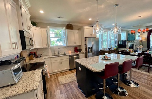 Morehead City Cottage | Perfect Single Level Spacious Layout Coastal Retreat Featuring Resort Style Pool