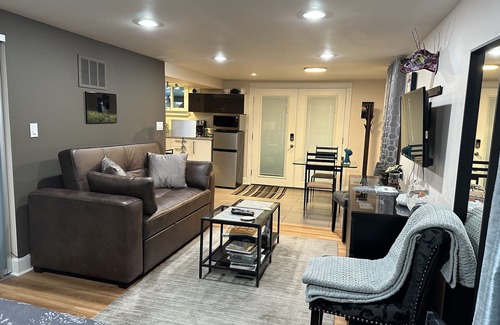 Belmont House | Pet friendly apartment with covered patio and fenced-in yard.