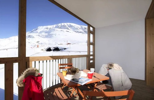 Bergers Apartment | PHOC24 Wohnungsblick sehr sonnige Pisten