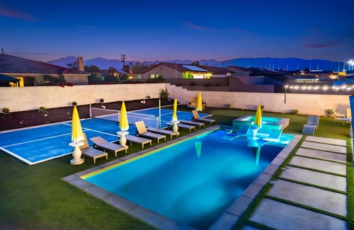 Desert Hot Springs House | Pickleball, Gameroom, Pool & Hot Tub, Firepit, BBQ