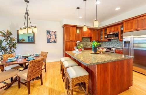 Poipu Condo | Pili Mai Family Condo 11J, Golf Course View, Grassy Area Around Lanai