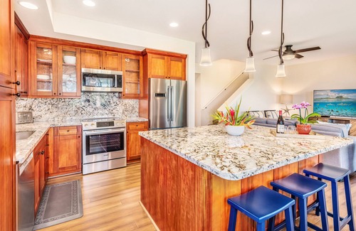 Poipu Condo | Pili Mai Family Condo 14L, 4 bedroom, 3.5 bath, Central AC, Spacious Lanai