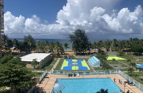 Vilomar Condo | Playa Azul Luquillo Beachfront. Stunning Views!and Near to El Yunque Rainforest