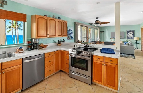 Poipu Condo | Poipu Palms 101 By Parrish Kauai - oceanfront unit w/beautiful sunset views, gr