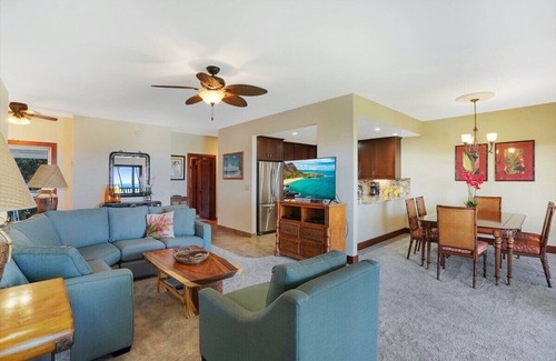 Poipu Condo | Poipu Sands 233 Beautifully Renovated Ocean View Penthouse Luxury Condo w/AC