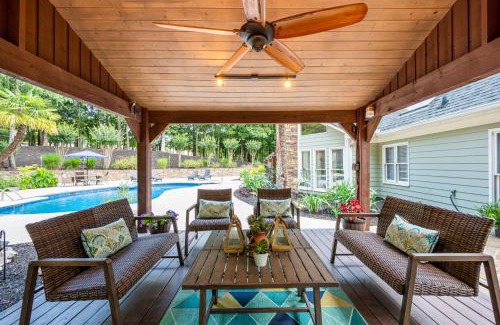 Cartersville House | Poolside Farm Serenity Group Perfect Cozy Gazebo