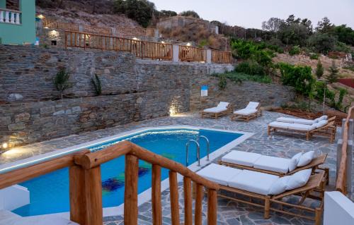 Agia Pelagia Villa | POSEIDON Villas Agia Pelagia-Private swimming pool and sea view