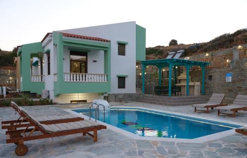 Agia Pelagia Villa | POSEIDON Villas Agia Pelagia-Private swimming pool and sea view