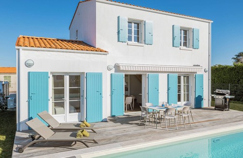 Le Grand-Village-Plage House | Pretty new house with fenced garden, swimming pool and air conditioning.
