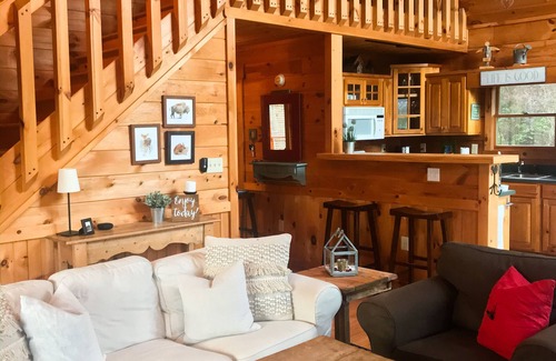 Mineral Bluff Cabin | Private 3BR Cabin w/Hot Tub, Fire Pit, Creek & Views – 15 Min from Blue Ridge