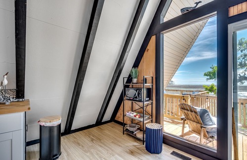 North Myrtle Beach Cottage | Private A-Frame home with HOT TUB and FIREPIT! Two large decks with Ocean views!