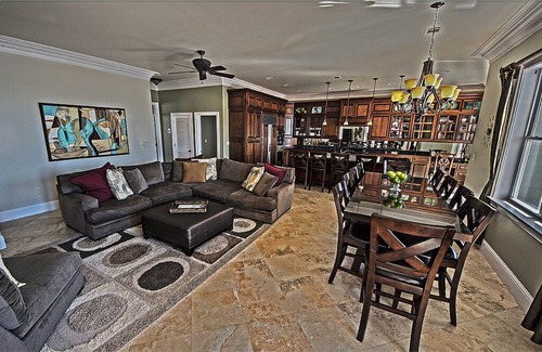 Miramar Beach House | Private beach, heated pool, game room, tiki bar, parking for up to 18 vehicles!