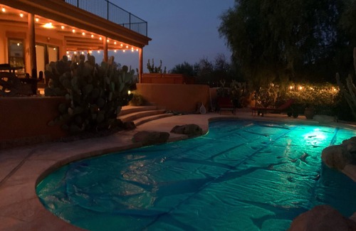 Rio Verde Foothills House | Private Desert Oasis with heated pool; spa; covered deck; spectacular views.