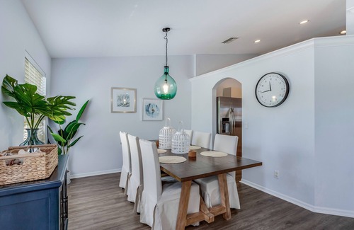 Mariner House | Private home with heated pool, screened lanai, grill, sun deck, & yard games