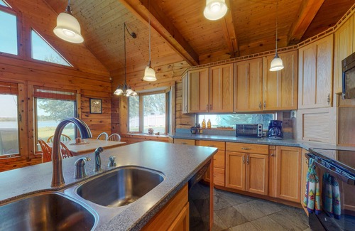 North Hero House | Private island getaway with beach access, lake views, wood stove, and WiFi